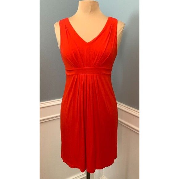 Ann Taylor Dress Womens SP Petite Sleeveless Tank Flutter V-Neck Fit & Flare - Picture 1 of 7